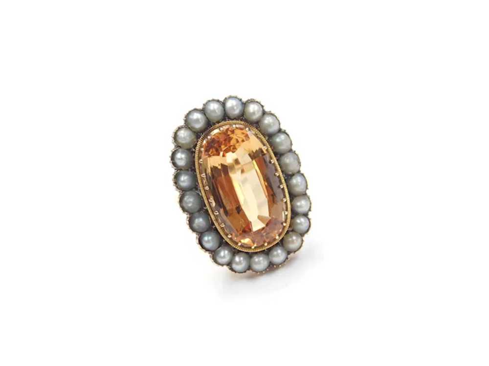 Stunning Edwardian GIA Certified Imperial Topaz 8… - image 6