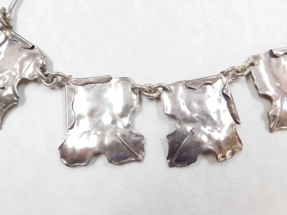 Artistic BIG Statement Necklace Sterling Silver, … - image 3