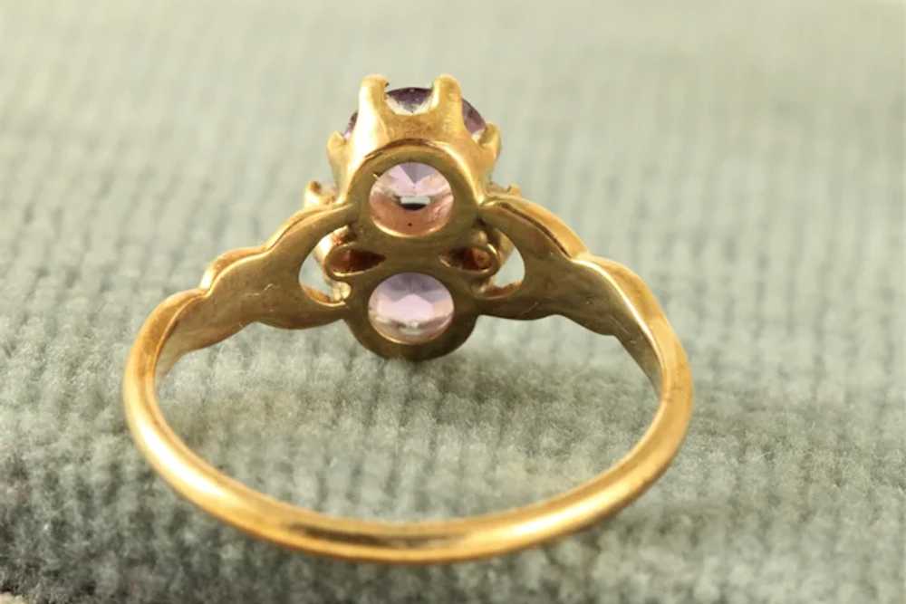 14K Amethyst and Diamond Ring - image 3