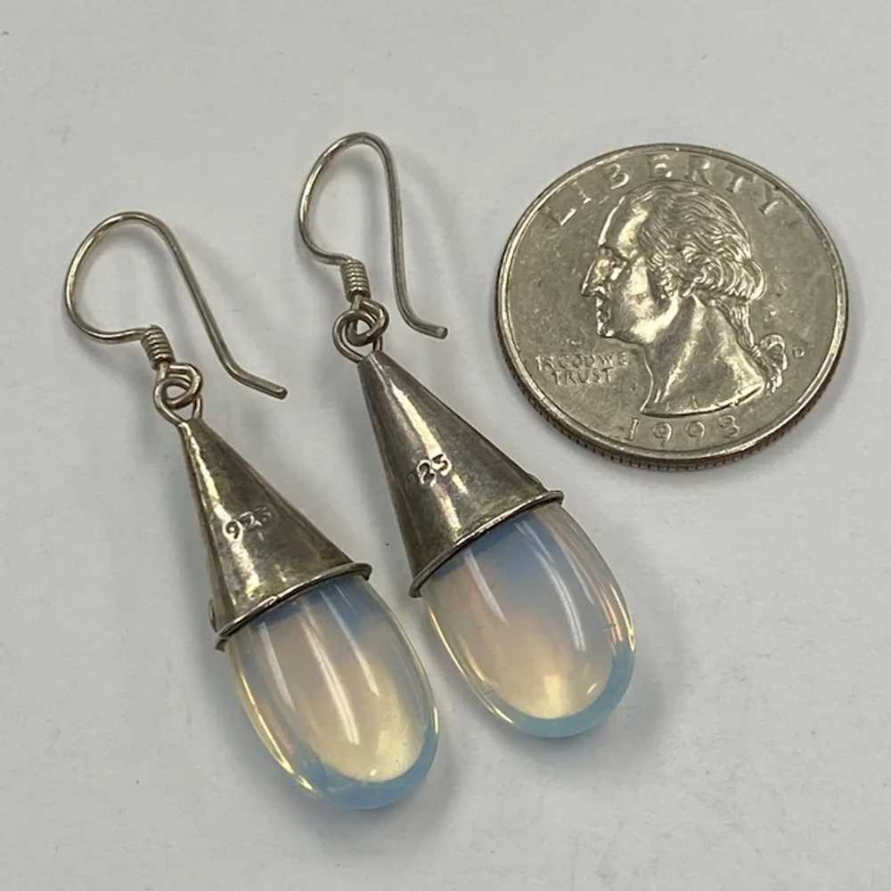 Vintage Boho Dangle Earrings Sterling Silver and … - image 2