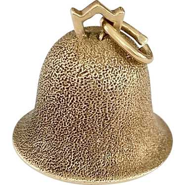 Musical BELL Vintage Charm 14K Gold & Cultured Pe… - image 1
