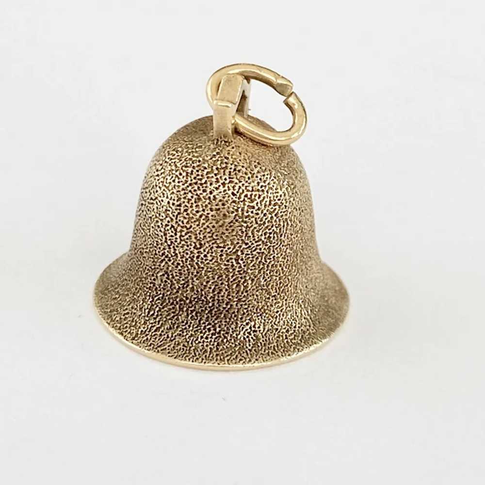 Musical BELL Vintage Charm 14K Gold & Cultured Pe… - image 2