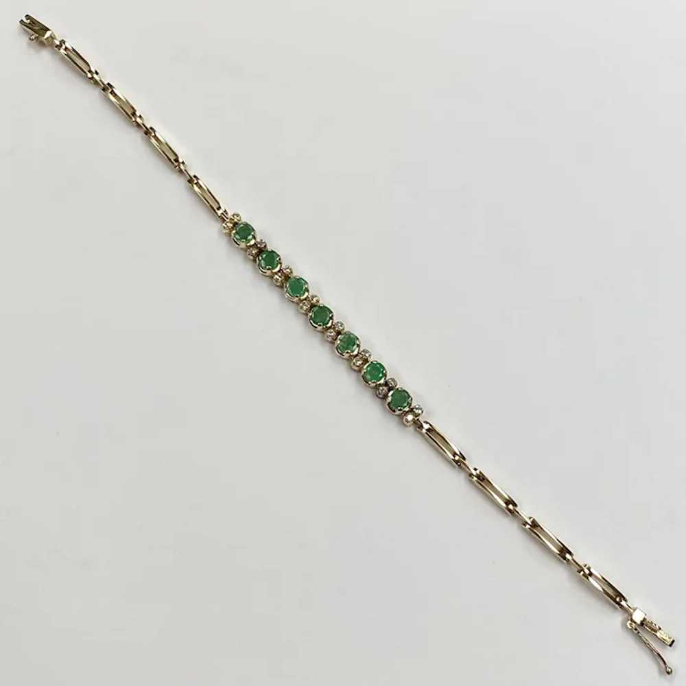 Natural Emerald and Diamond Bracelet 2.15 Carats … - image 6