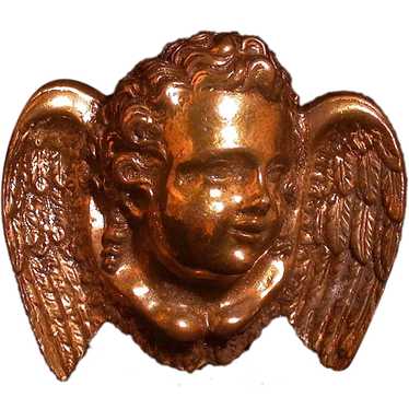 Figural Cherub Pin Cast Metal, Vintage - image 1