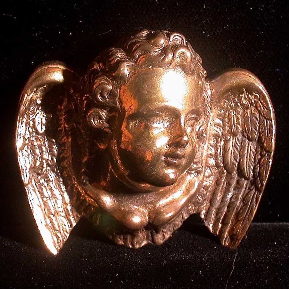 Figural Cherub Pin Cast Metal, Vintage - image 2