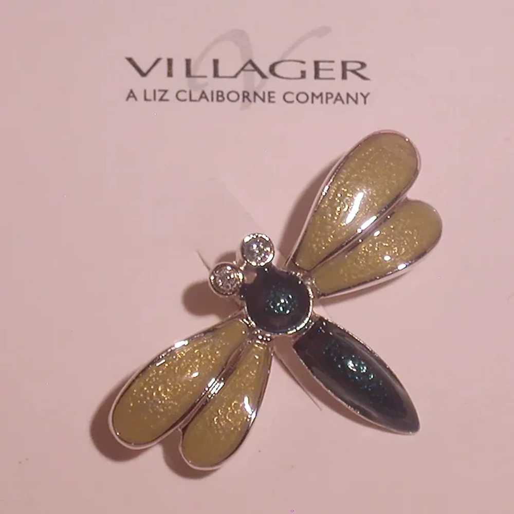 Villager by Liz Claiborne Dragonfly Pin, Vintage - image 1