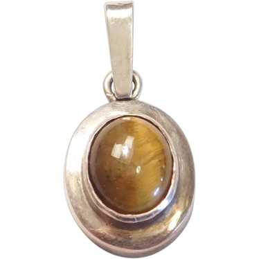 Sterling Silver Tigers Eye Pendant - image 1