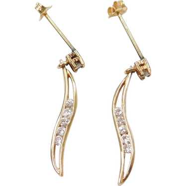 14k Gold .21 ctw Diamond Earrings