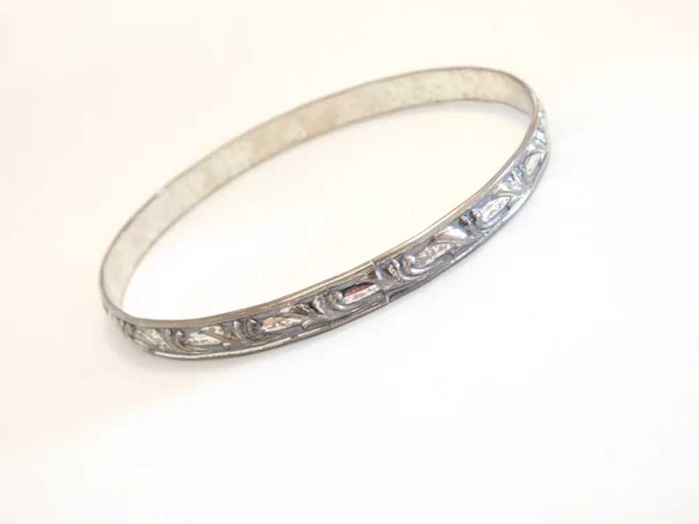 Sterling Silver Danecraft Bangle Bracelet - image 2