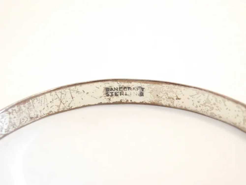 Sterling Silver Danecraft Bangle Bracelet - image 4