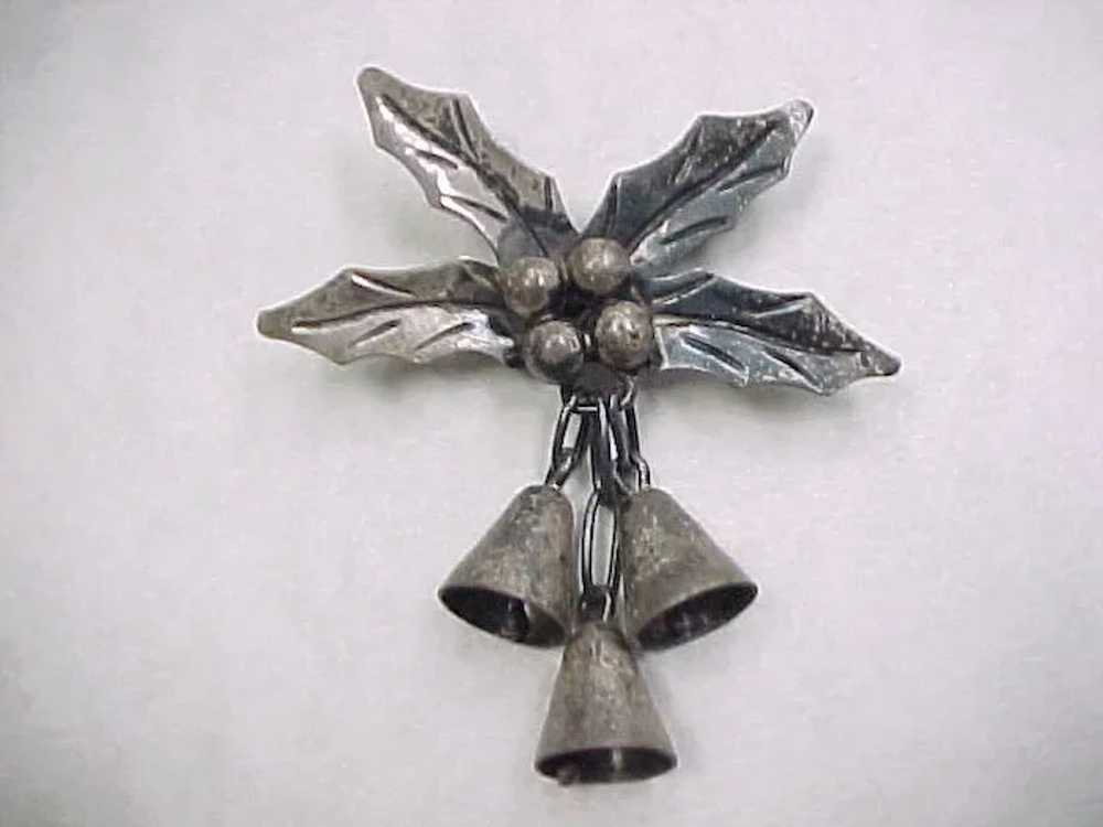 Vintage Sterling Silver Brooch ~  Holly  Leaf ~ J… - image 3