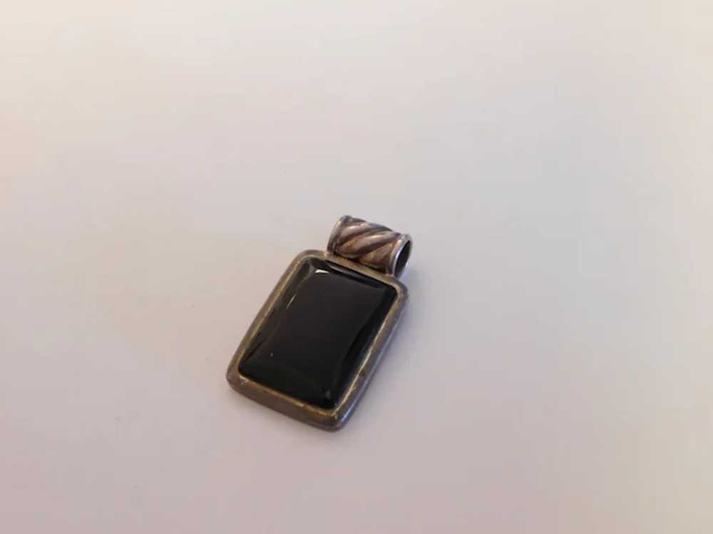 Black Onyx Pendant Sterling Silver - image 3