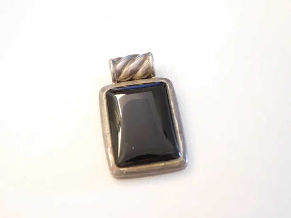 Black Onyx Pendant Sterling Silver - image 6