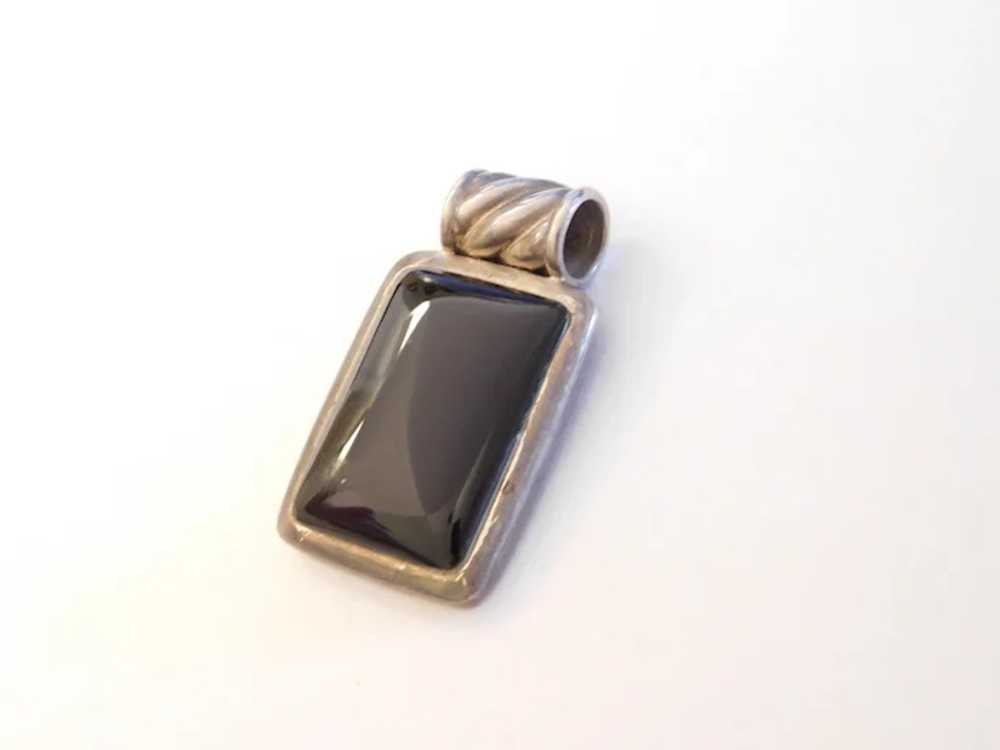 Black Onyx Pendant Sterling Silver - image 7