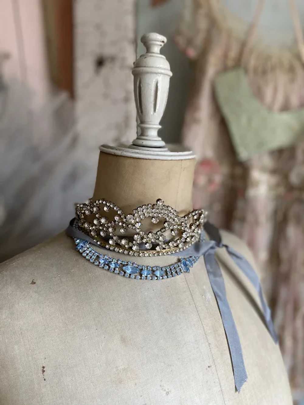 Vintage Mid-Century Paste Rhinestone Necklace Cho… - image 3
