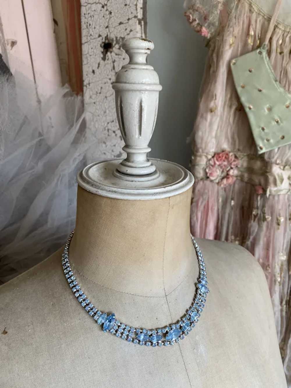 Vintage Mid-Century Paste Rhinestone Necklace Cho… - image 5