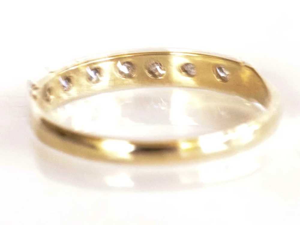 9K Yellow Gold Diamond Band Ring - image 3
