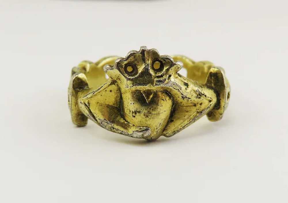 MUSEUM-WORTHY Unisex Late Medieval Silver Gilt Cr… - image 2