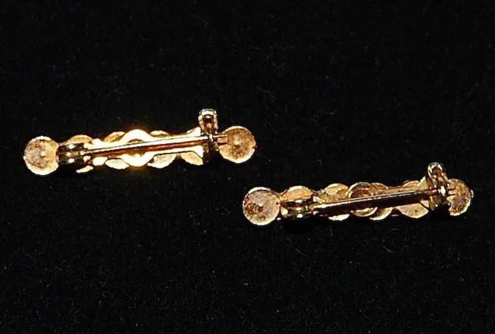 Art Deco Pave Set Clear Rhinestone Lingerie Pins - image 4