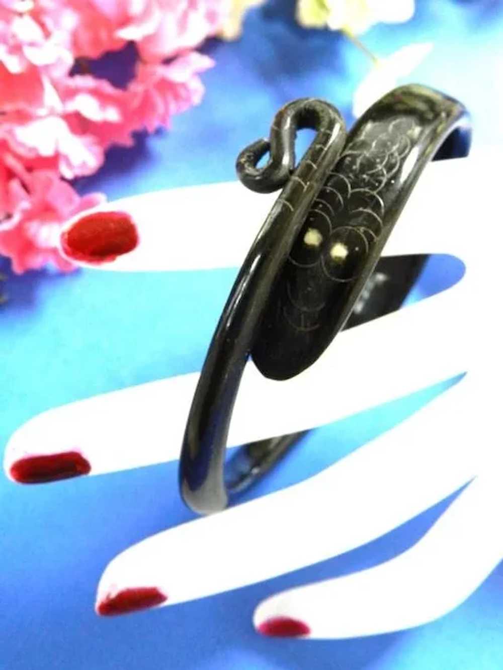 Vintage Snake /Serpent Black Horn Vintage Bracelet … - Gem