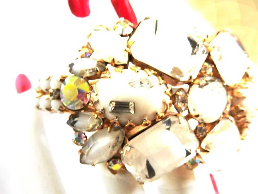 Exquisite Huge Designer Clamper Bracelet and Earr… - image 3