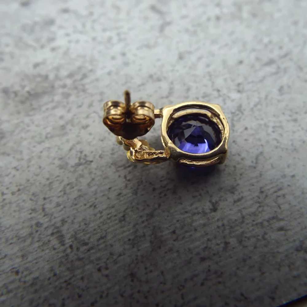 10k Black Hills Gold Pierced Earrings, Four Carat… - image 4