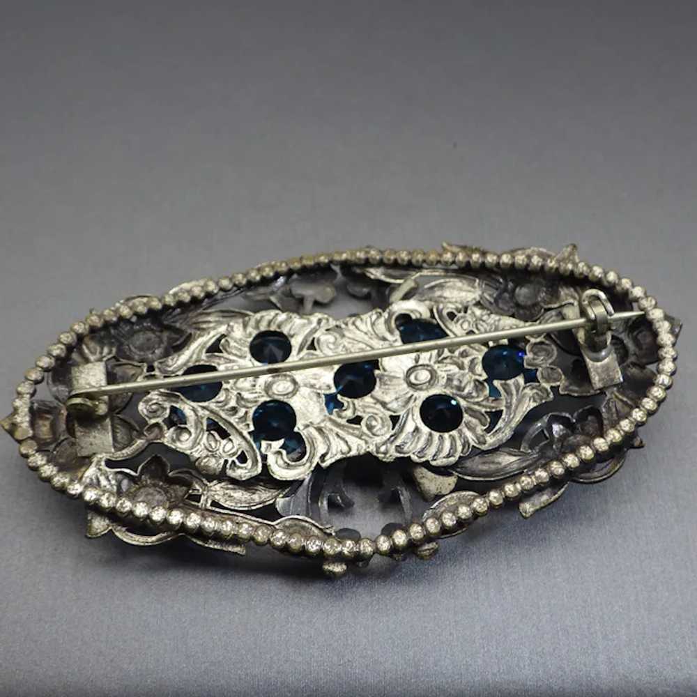 Victorian Revival Sash Buckle Style Brooch, Repou… - image 2