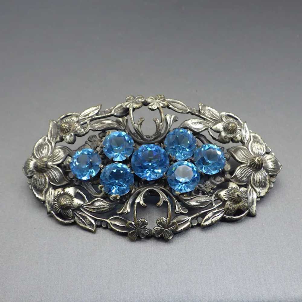 Victorian Revival Sash Buckle Style Brooch, Repou… - image 4