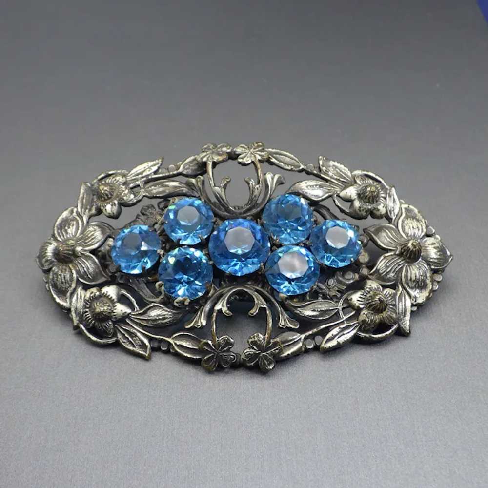 Victorian Revival Sash Buckle Style Brooch, Repou… - image 5