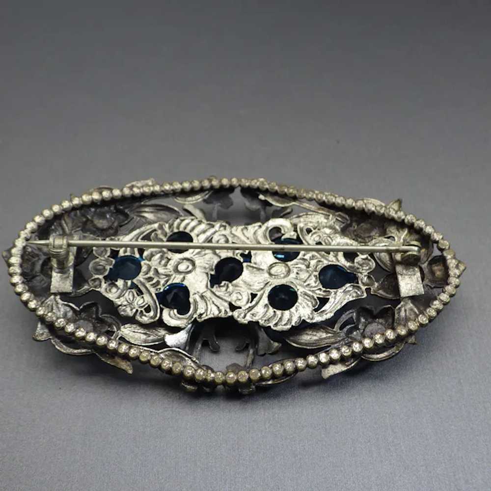 Victorian Revival Sash Buckle Style Brooch, Repou… - image 6