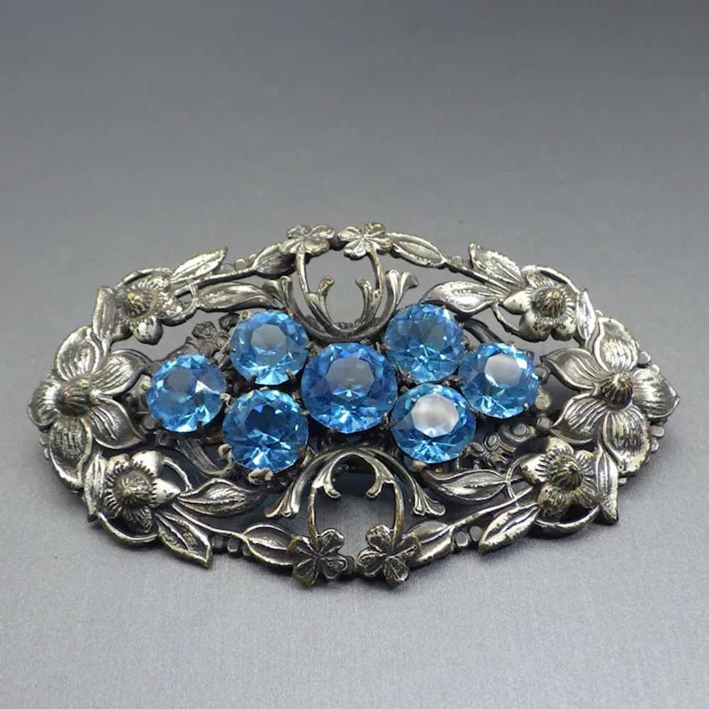 Victorian Revival Sash Buckle Style Brooch, Repou… - image 7