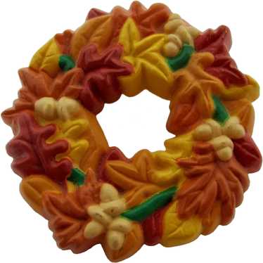 Hallmark Autumn Wreath Brooch