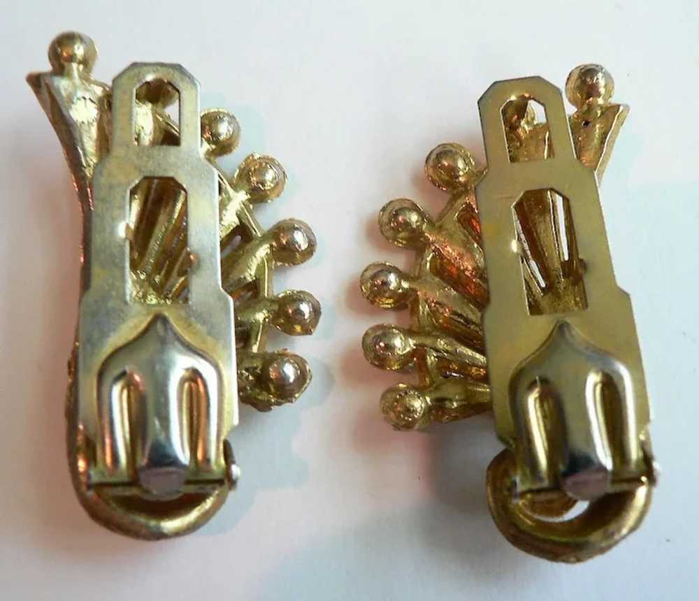 Beautiful Pair of Vintage Art Deco Dress Clips wi… - image 3