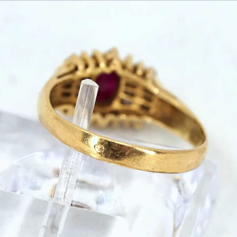 SOLD Outstanding stamped 18K solid gold ring with… - image 10