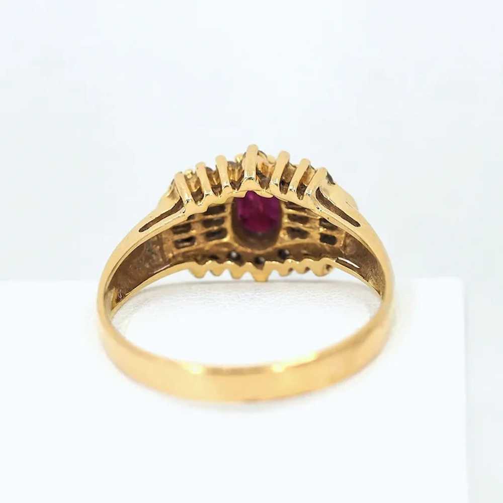 SOLD Outstanding stamped 18K solid gold ring with… - image 11