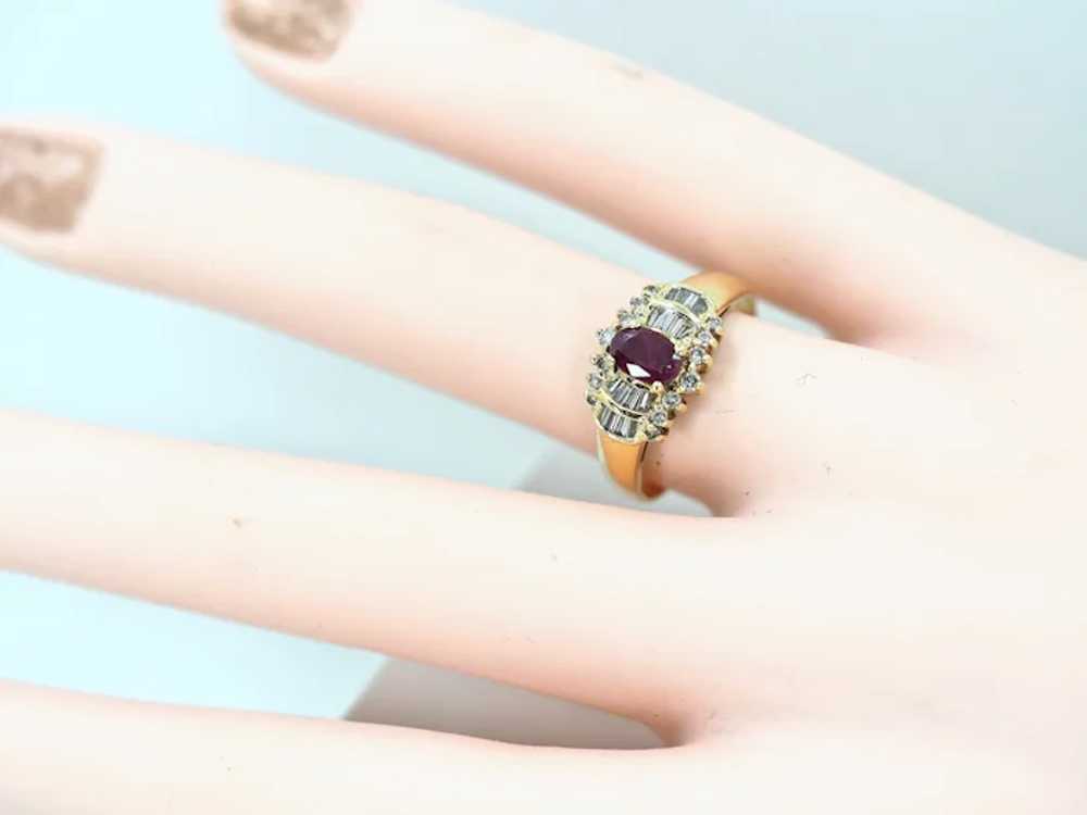 SOLD Outstanding stamped 18K solid gold ring with… - image 12