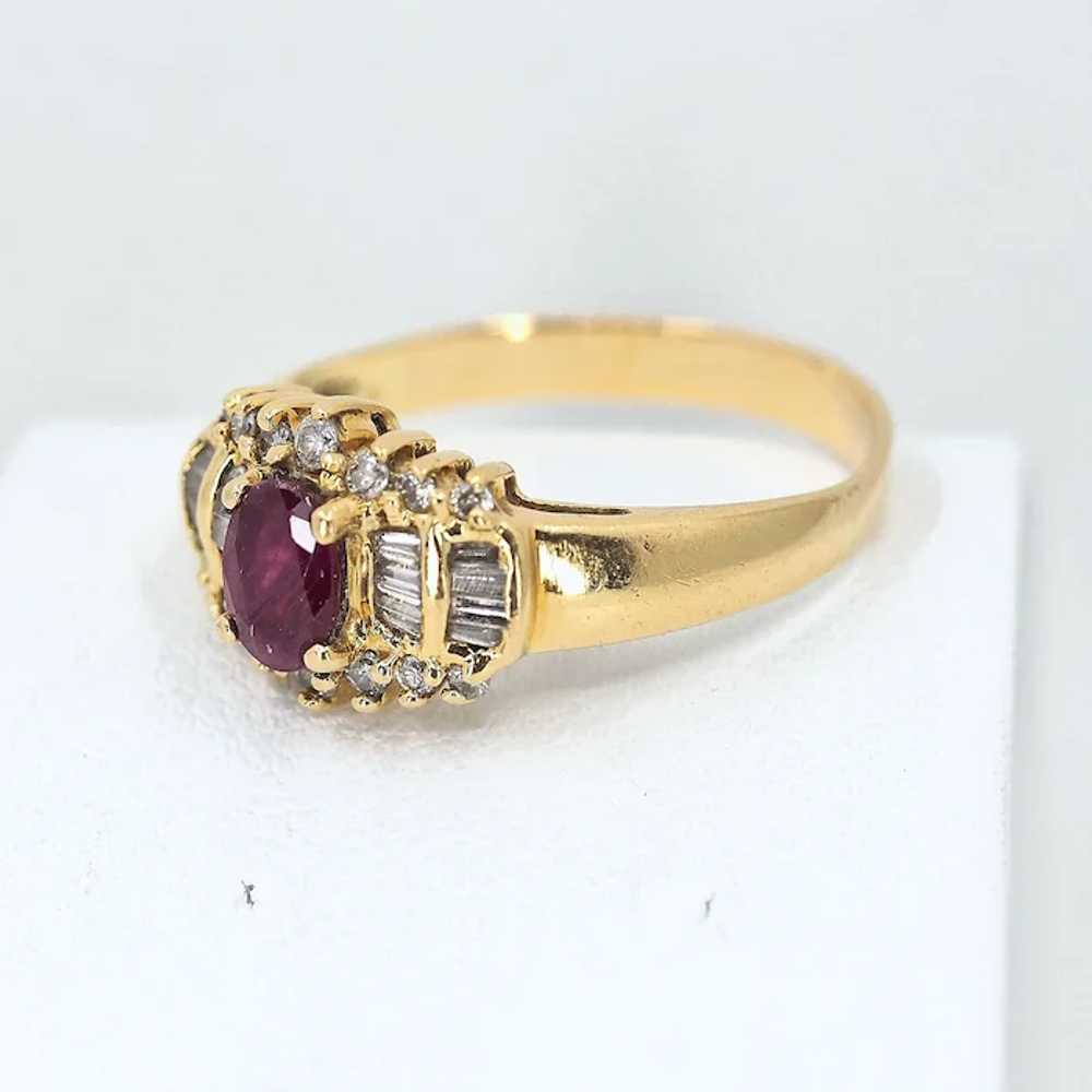 SOLD Outstanding stamped 18K solid gold ring with… - image 3