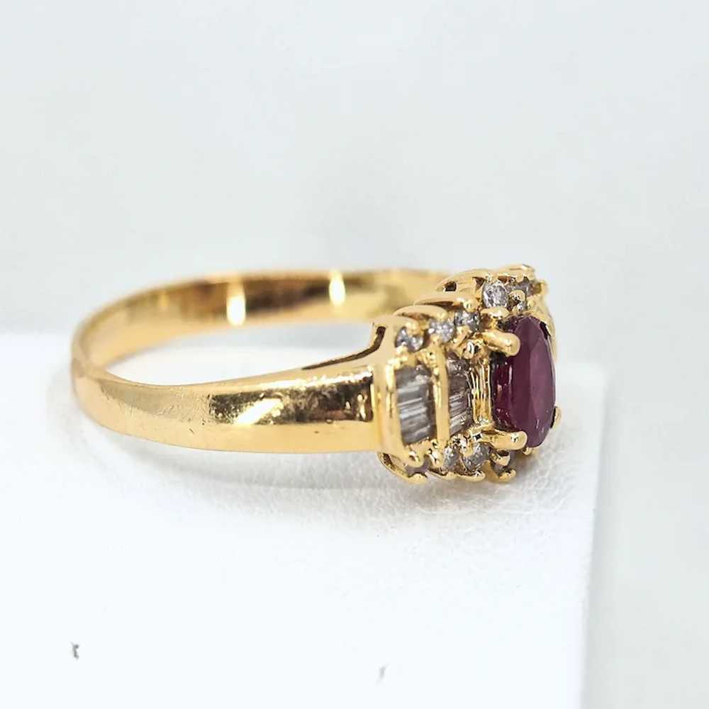 SOLD Outstanding stamped 18K solid gold ring with… - image 5