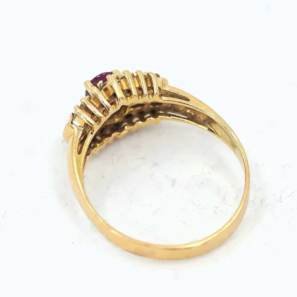 SOLD Outstanding stamped 18K solid gold ring with… - image 6