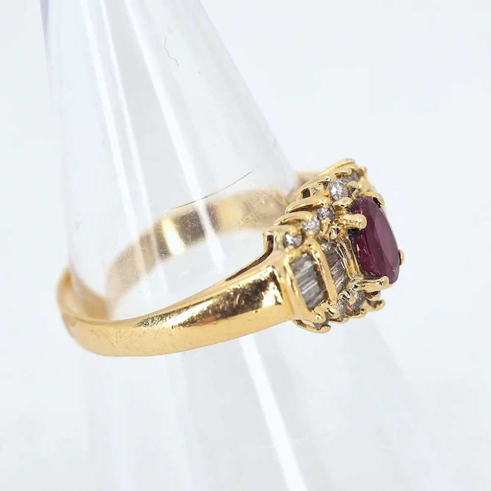 SOLD Outstanding stamped 18K solid gold ring with… - image 7