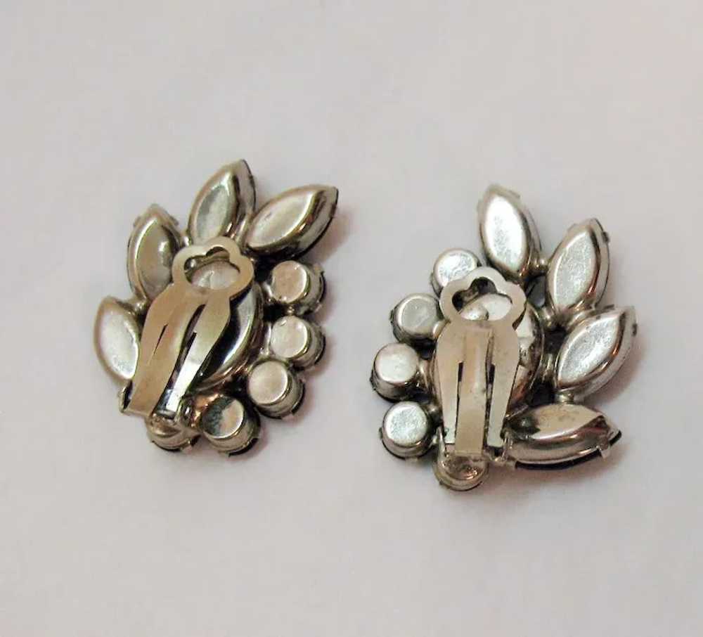Spectacular Massive Black Rhinestone Vintage Clip… - image 3