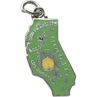 Sterling Silver Enameled California Charm - image 1