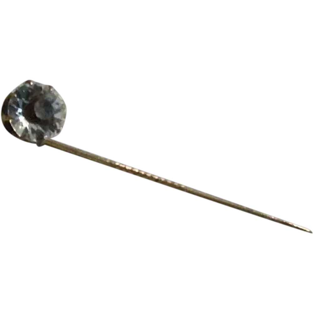 Antique 9K Gold Paste Stick Pin - image 1