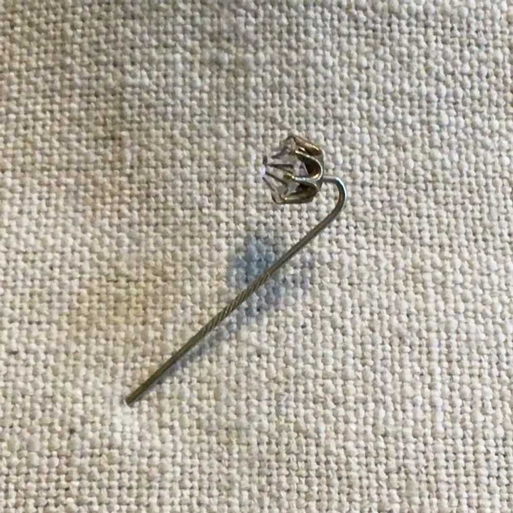 Antique 9K Gold Paste Stick Pin - image 3