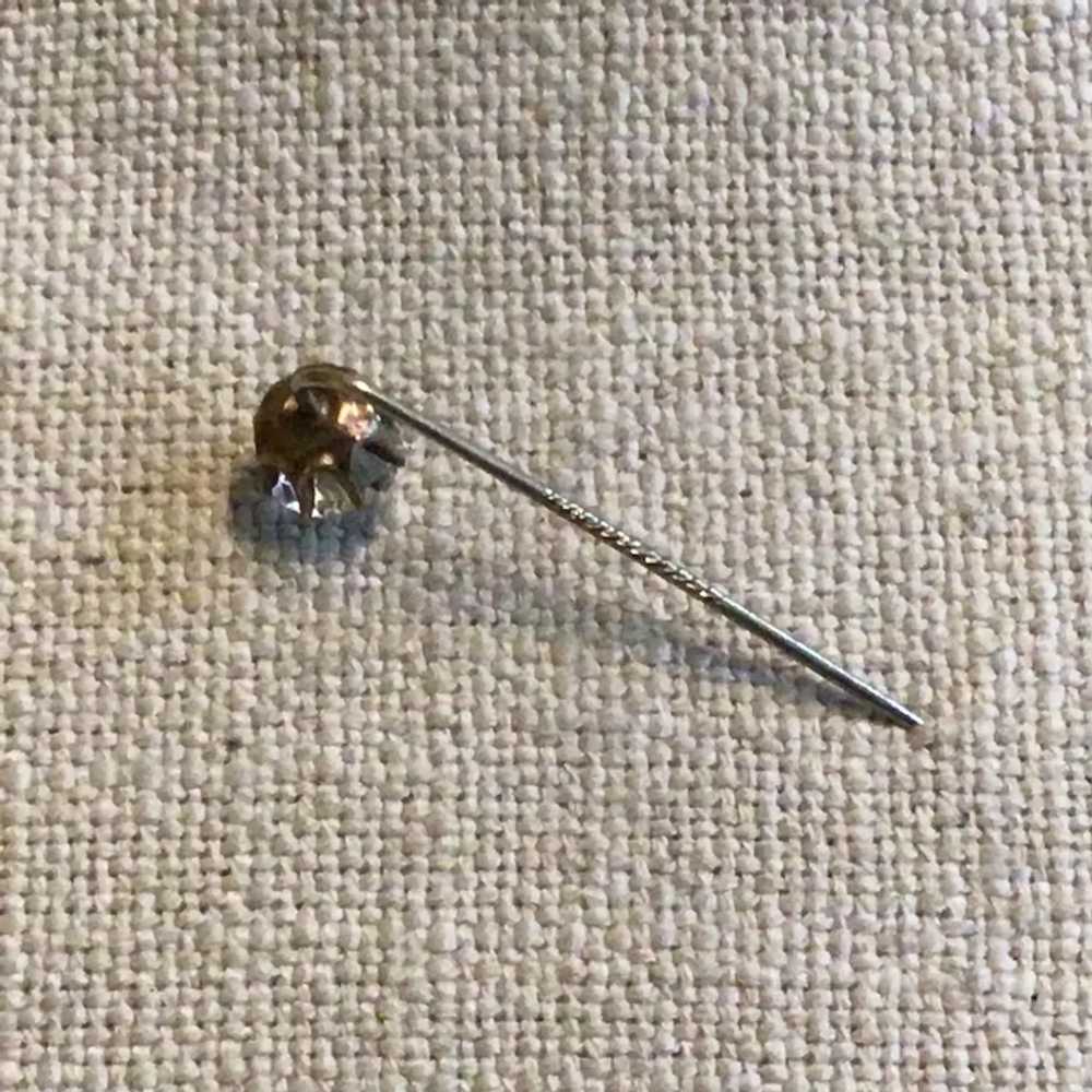 Antique 9K Gold Paste Stick Pin - image 4