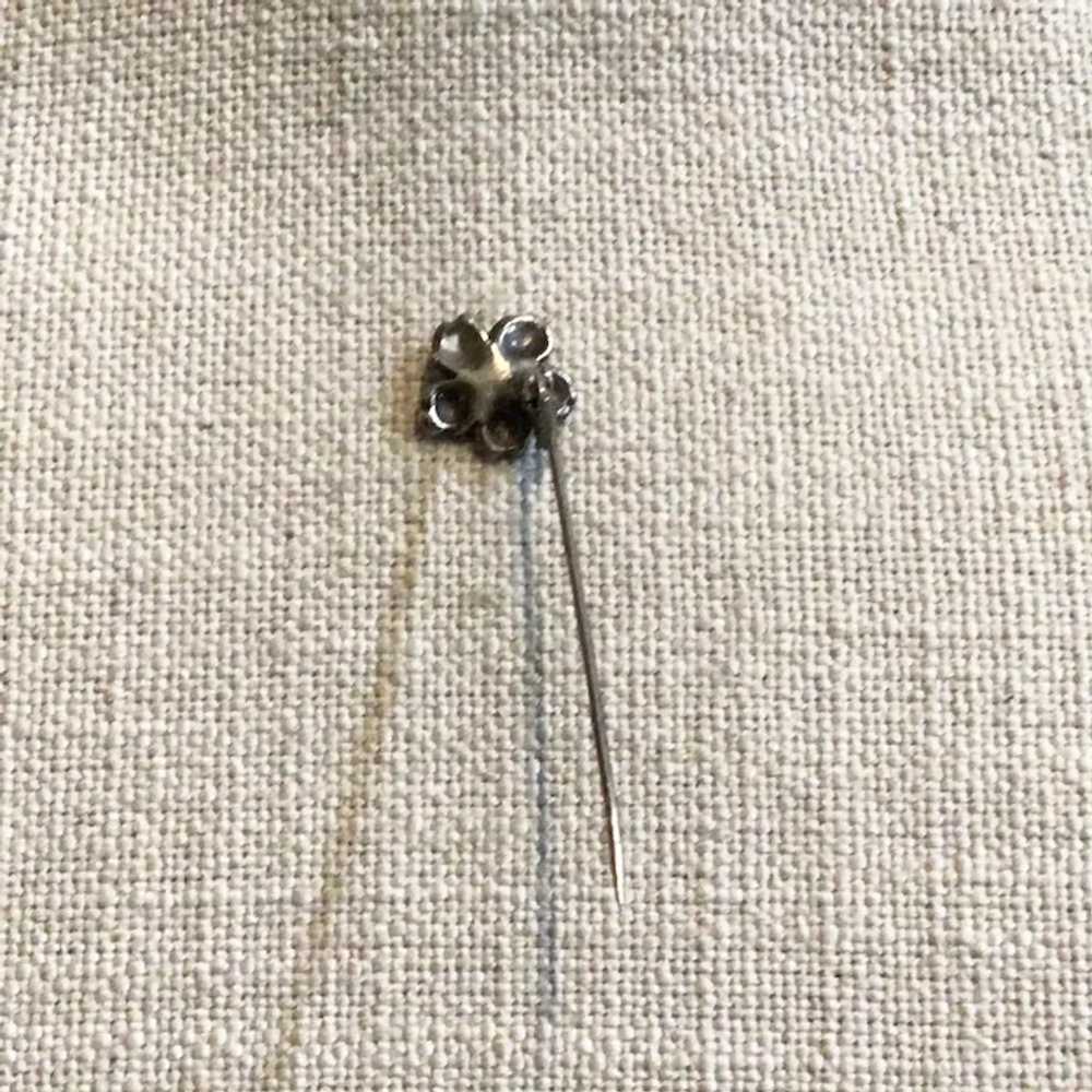 Sterling Silver Movable Flower Stick Pin - image 5