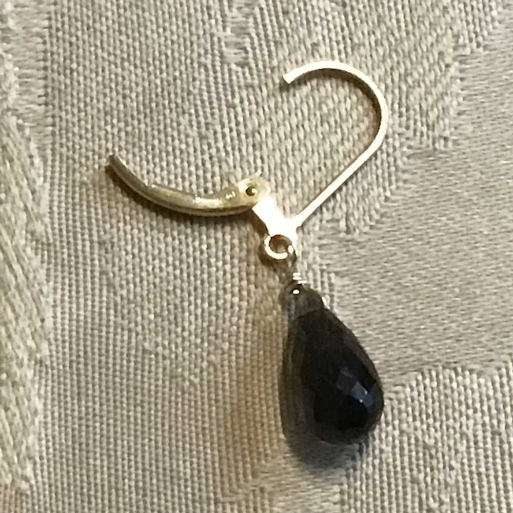 14K Gold Filled Smokey Quartz Briolettes Dangle E… - image 5