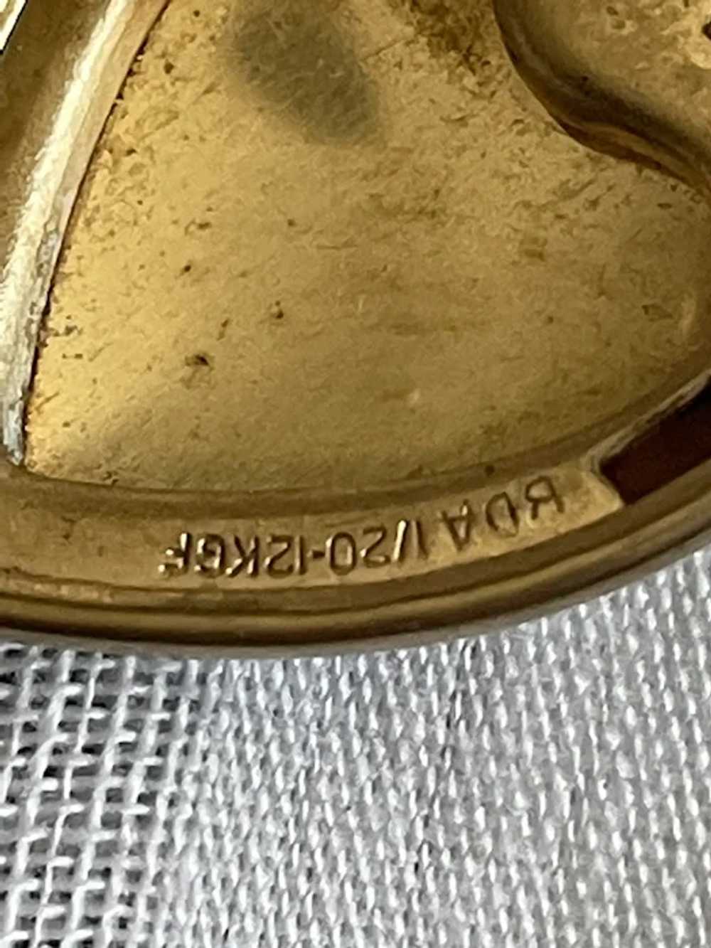 Vintage Gold Filled Filigree Heart Locket Pendant… - image 9