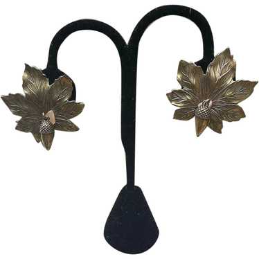 La Contessa Mary Demarco Studio Leaf Clip Earrings