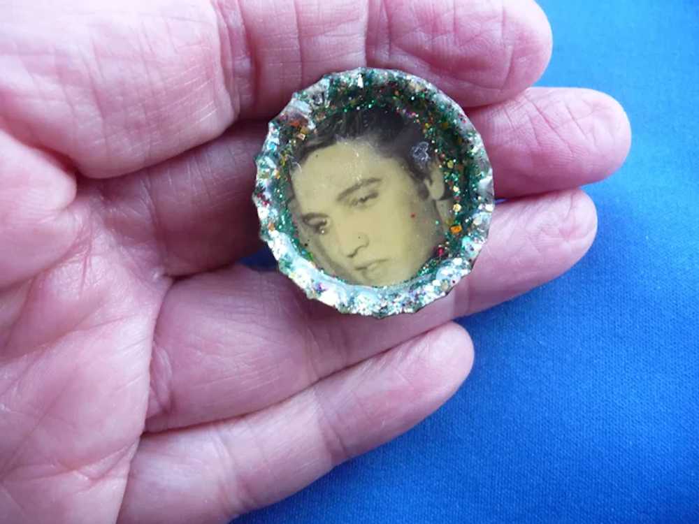 Vintage Elvis Presley Clip on Earrings - image 3